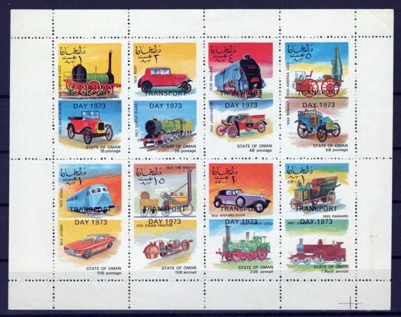 State of Oman Motor Vehicles Trains Transportation MNH ZAYIX 0424M0072