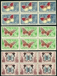 Malagasy Republic #306-308 Butterflies Postage Africa Stamps 1960 Mint NH OG