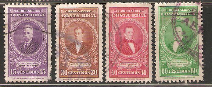 Costa Rica  Used. Set of four