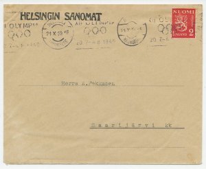 Cover / Postmark Finland 1939 Olympic Games Helsinki 1940