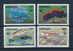 [53849] Grenada 1984 Marine life WWF Coral Reef Fish MNH