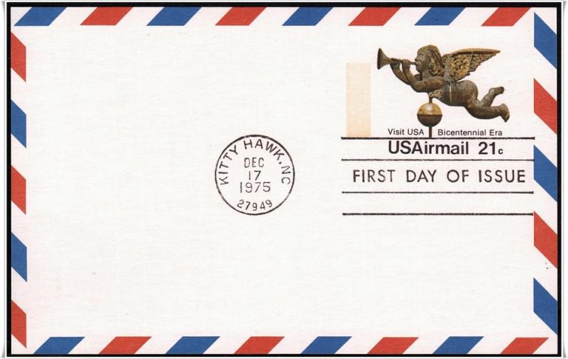 SC#UXC16 21¢ Eagle Weather Vane FDC Postal Card (No Cachet)