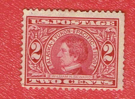 US SCOTT#370 1909 2c WILLIAM SEWARD - UNCANCELLED/NG/PM