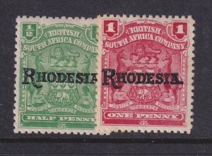 Rhodesia, Scott 82-83 (SG 100-101), MLH/HR