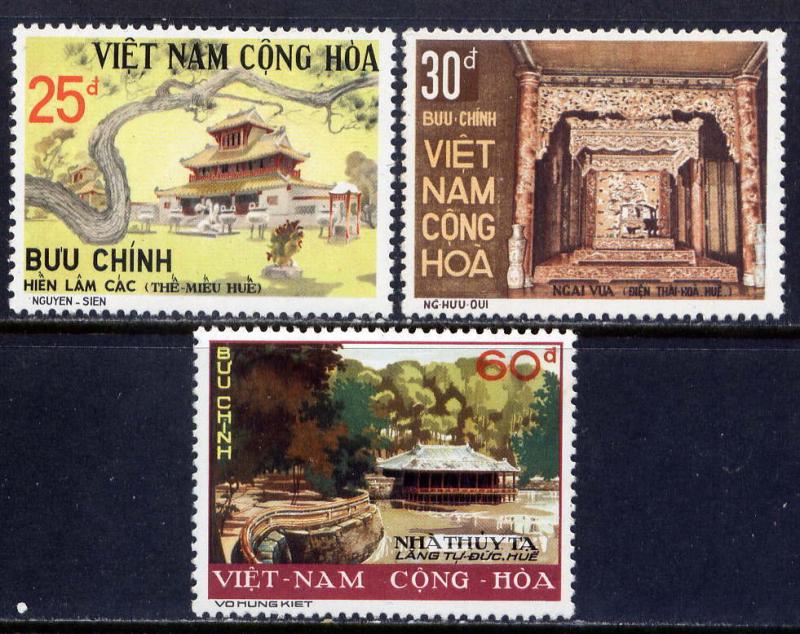 VIETNAM, SOUTH Sc#501-3 1975 Historic Sites MNH