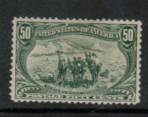 USA #291 Mint Fine Original Gum Lightly Hinged - One Pulled Perf At Top