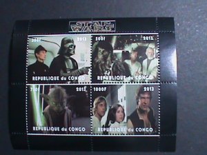 CONGO-2013 FAMOUS MOVIE-STAR WAR MNH S/S SHEET VERY FINE WE SHIP TO WORLD WIDE