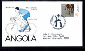 Angola 843 Olympics Typed FDC