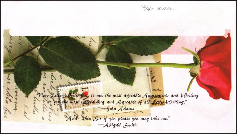Scott 3499 / 97 34 / 55 Cents Love Barbara Montgomery Hand Painted FDC 12/40