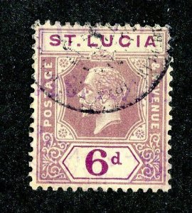 1921 St Lucia Sc.# 86 used cv $5.25 ( 9654 BCXX )