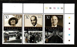 Bermuda-Sc#787- id9-unused NH set-Pioneers of Progress-2000-