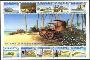 Kiribati 1992 Military WWII Ships Flags Maps S/S MNH