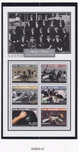 NEW ZEALAND 100 YEARS OF RUGBY MNH SINGLES AND S/SHEETS PO FRESH