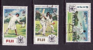 Fiji-Sc#344-6- id9-used set-Sports-Cricket-1974-please note  #344 is unused  so