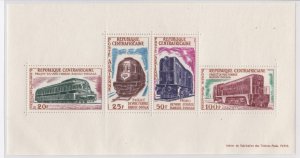 Central Africa # C16a, Locomotives, Souvenir Sheet, Mint NH, 1/2 Cat.