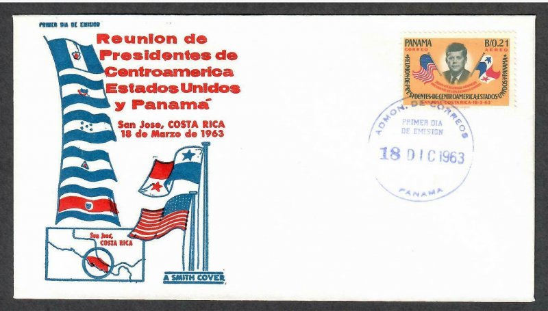 Panama Airmail # C294 JFK Meets Presidents FDC - I Combine S/H