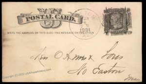 USA 1800s Boston Mass Negative Letter I Fancy Cancel Cover 95069