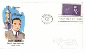 US 1200 (Me-16) 3c Atomic Energy Act FDC Fluegel Multi-Color Cachet ECV $12.50