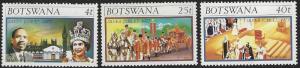 Botswana #179-181 MNH Full Set of 3