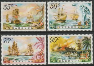 BARBUDA - 1975 - Sea Battles - Perf 4v Set - Mint Never Hinged