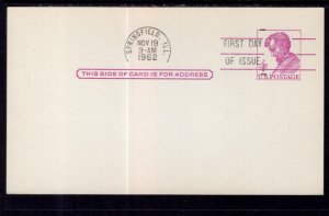 US UX48 Abraham Lincoln Postal Card U/A FDC
