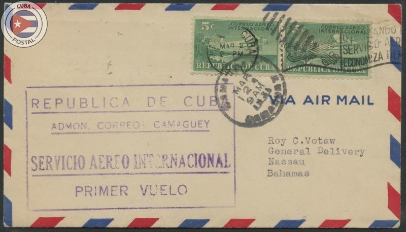 Cuba 1931 First Flight Cover Nuevitas - Miami | Edifil E115| CU11547