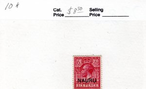 Nauru #10 MH - Stamp - CAT VALUE $8.50