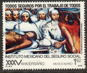 MEXICO C553, 35th Anniversary Social Security Institute. Used. F-VF. (981)