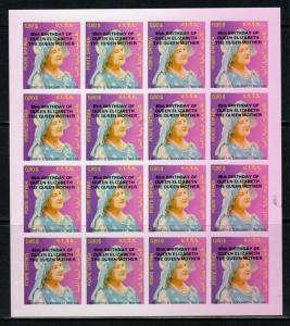 Eritrea 1985 Queen Mother 85th.Birthday Mini-Sheetlet 16 IMPERFORATED  MNH
