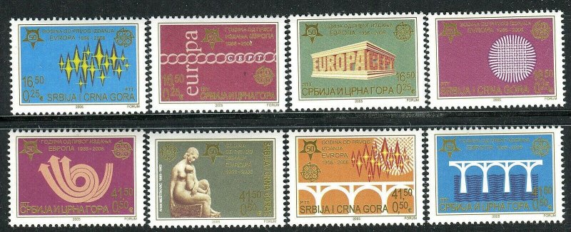 122 SERBIA and MONTENEGRO 2005 - The first EUROPA Issue - MNH(**) Set