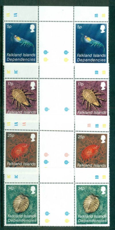Falkland Is Deps 1984 Crustaceans gutter prs.MUH lot58859