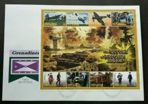 Grenada 60th Anniv Battle Of Britain June 1940 2000 Aircraft Police War FDC Rare