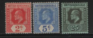 BRITISH HONDURAS  72-74  MINT HINGED