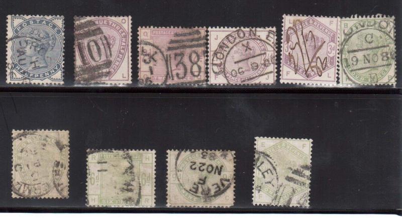 Great Britain #98 - #107 Used Scarce Set