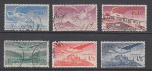 Ireland Sc C2-C7 used. 1948-65 Air Mail issues, run of 6 values, sound, F-VF