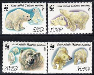 RUSSIA # 5541-5544 Mint NH - Michel Nr 5694-5694 - Polar Bear - WWF