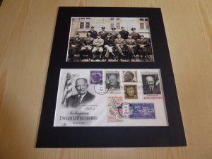 Dwight D. Eisenhower WWII photograph and USA FDC mount matte size 8 x 10