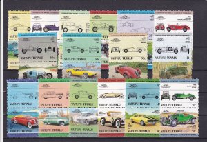 SA19h Vaitupu, Tuvalu 1980's History of Cars mint pairs.