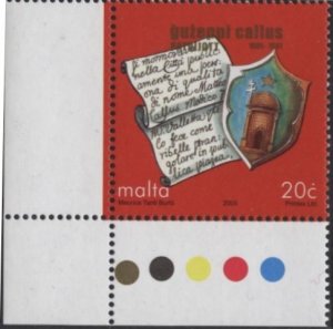 Malta 1210 (mnh) 20c Ġużeppi Callus, physician (2005)