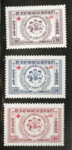 Cambodia Scott B8-10 1959 semi-postal set CV$3