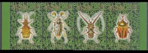 2000 Abkhazia Republic 406-409strip Insects - Beetles