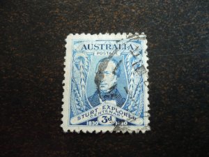 Stamps - Australia - Scott# 105 - Used Part Set of 1 Stamp