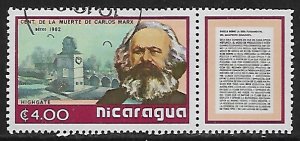 Nicaragua # C1026 - Karl Marx + Label - used.....{KBrS}