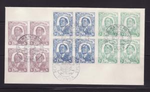 Philippines N37-N39 Set FDC Jos