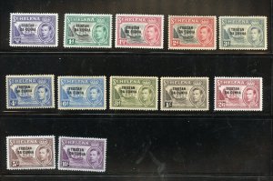  ASCENSION ISLAND, TRISTAN da CUNHA & ST. HELEN GEE VI LOT OF STAMPS MINT HINGED 