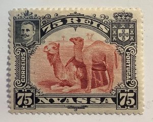 Nyassa 1901 Scott 33 MH - 75 R,  Dromedary Camels