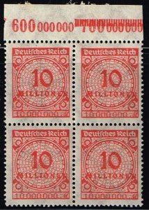 Germany 1923,Sc.#286 MNH, plate printing, Value in Millionen