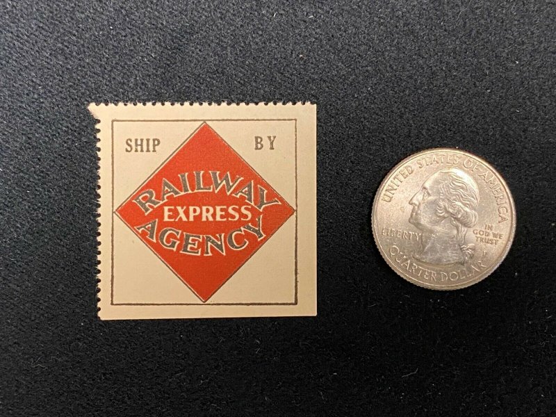 Ship By Railway Express Agency Poster Stamp/Label