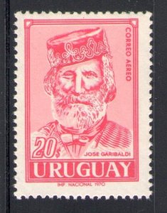 1970 Uruguay, Air Mail - $ 20 Rosso, Centenary of Participation in the Franco Pr