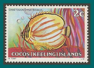 Cocos 1979 Butterflyfish, MNH 35,SG35